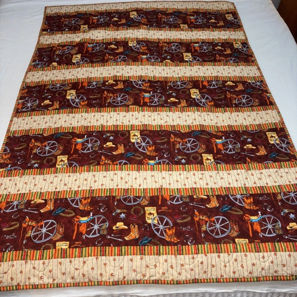 Cowboy Western Theme Kids Quilt‎ 54